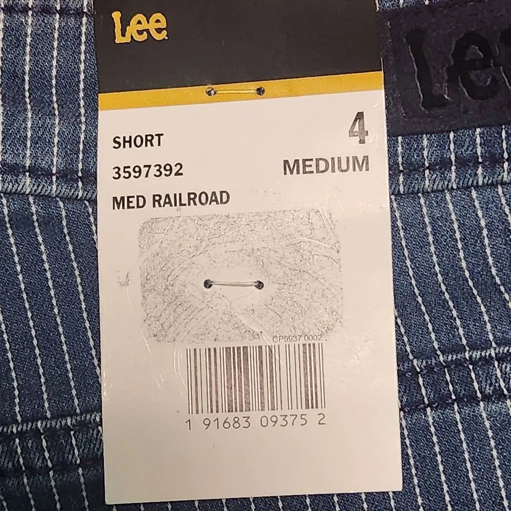 Lee Stripe Denim Shorts NWT Size 4 Lee Mid-Rise Striped Jean Shorts - Image 8