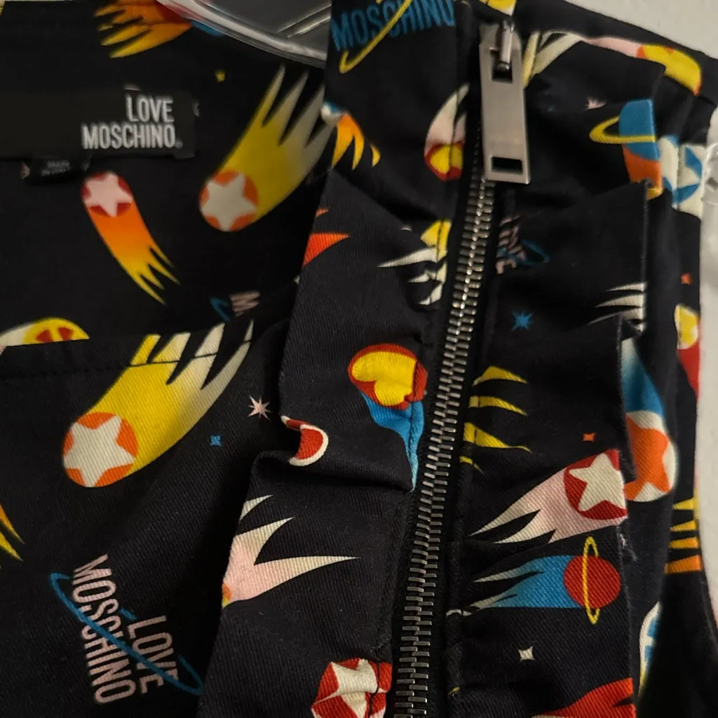 NWOT Love Moschino Comet Rocketship Shooting Star Space Sleeveless Mini Dress 4 - Image 5