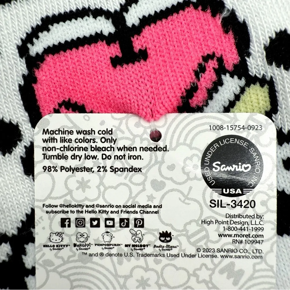 Hello Kitty Womens No Show Socks My Melody Keroppi Pompompurin Badtz Maru Gift - Image 8