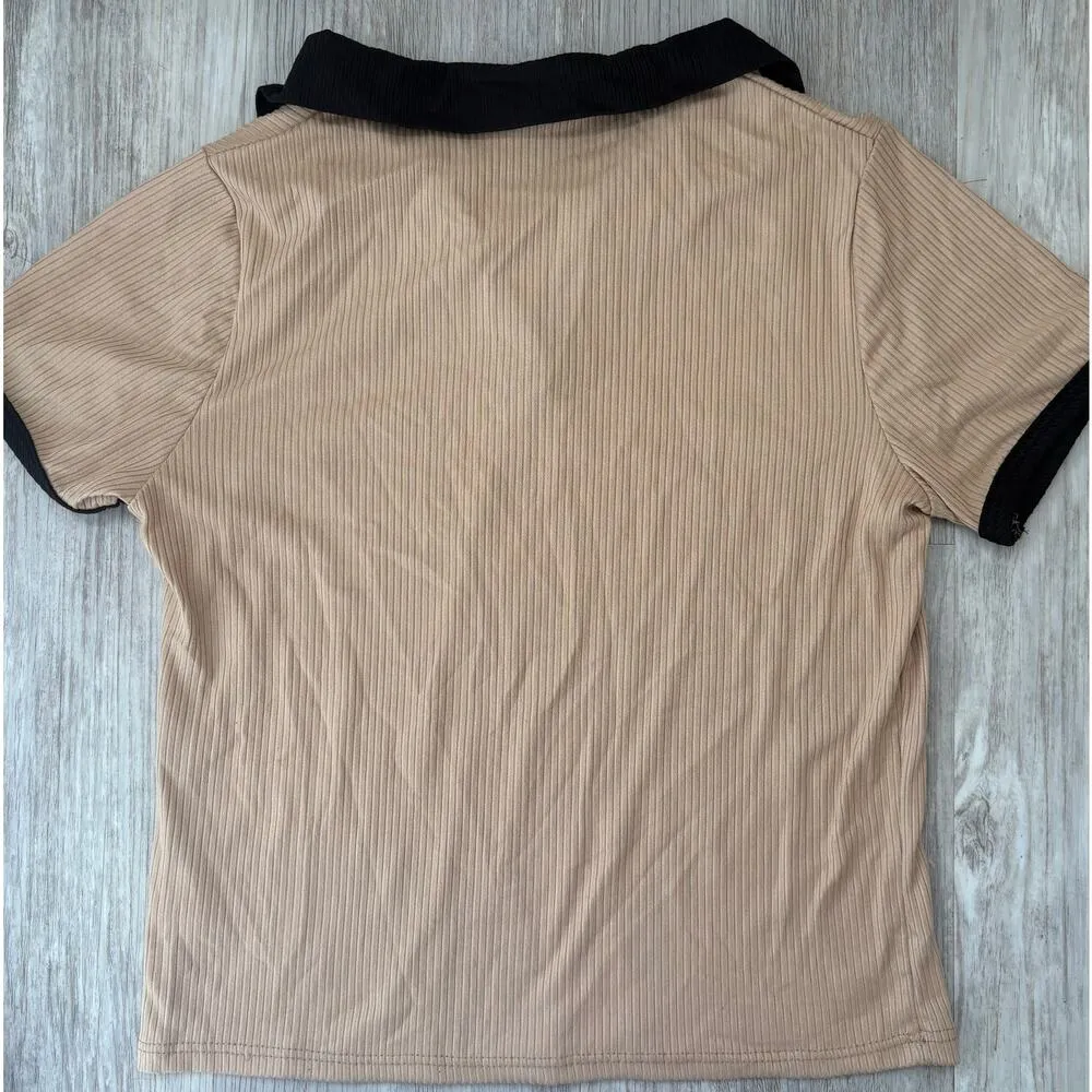 Livi by Olivia Rae | Women's Ribbed Short Sleeve V - Image 2