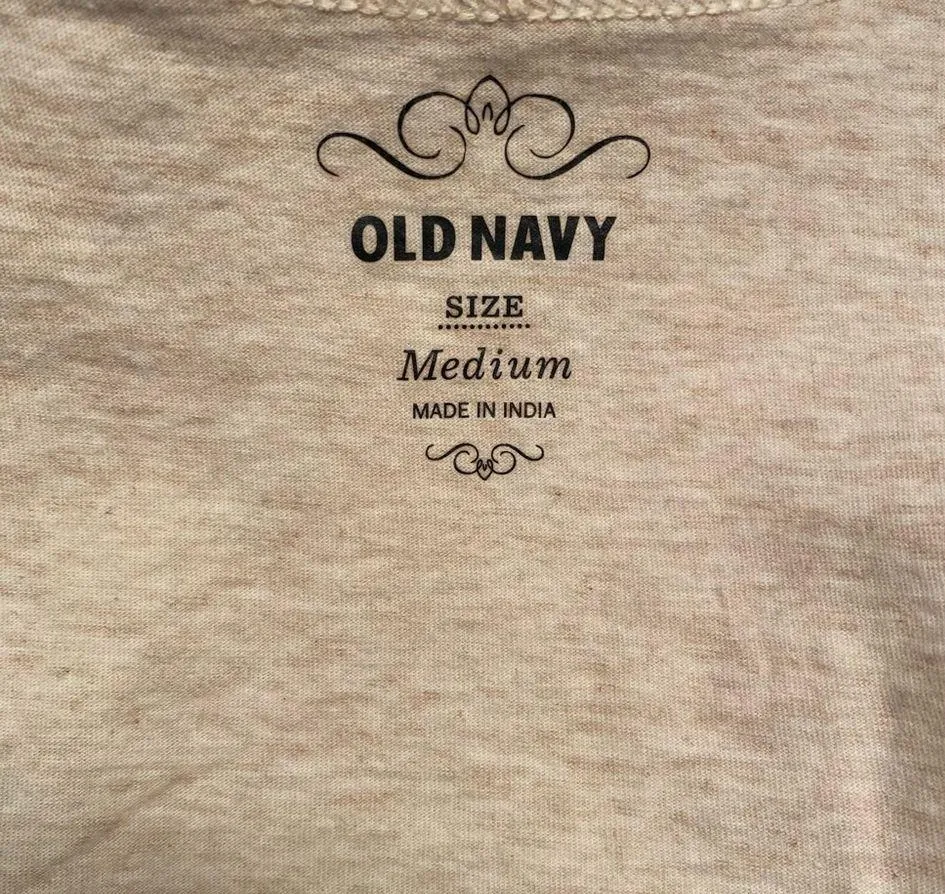 Old Navy|| Tan/cream tank with flower accent - Image 4