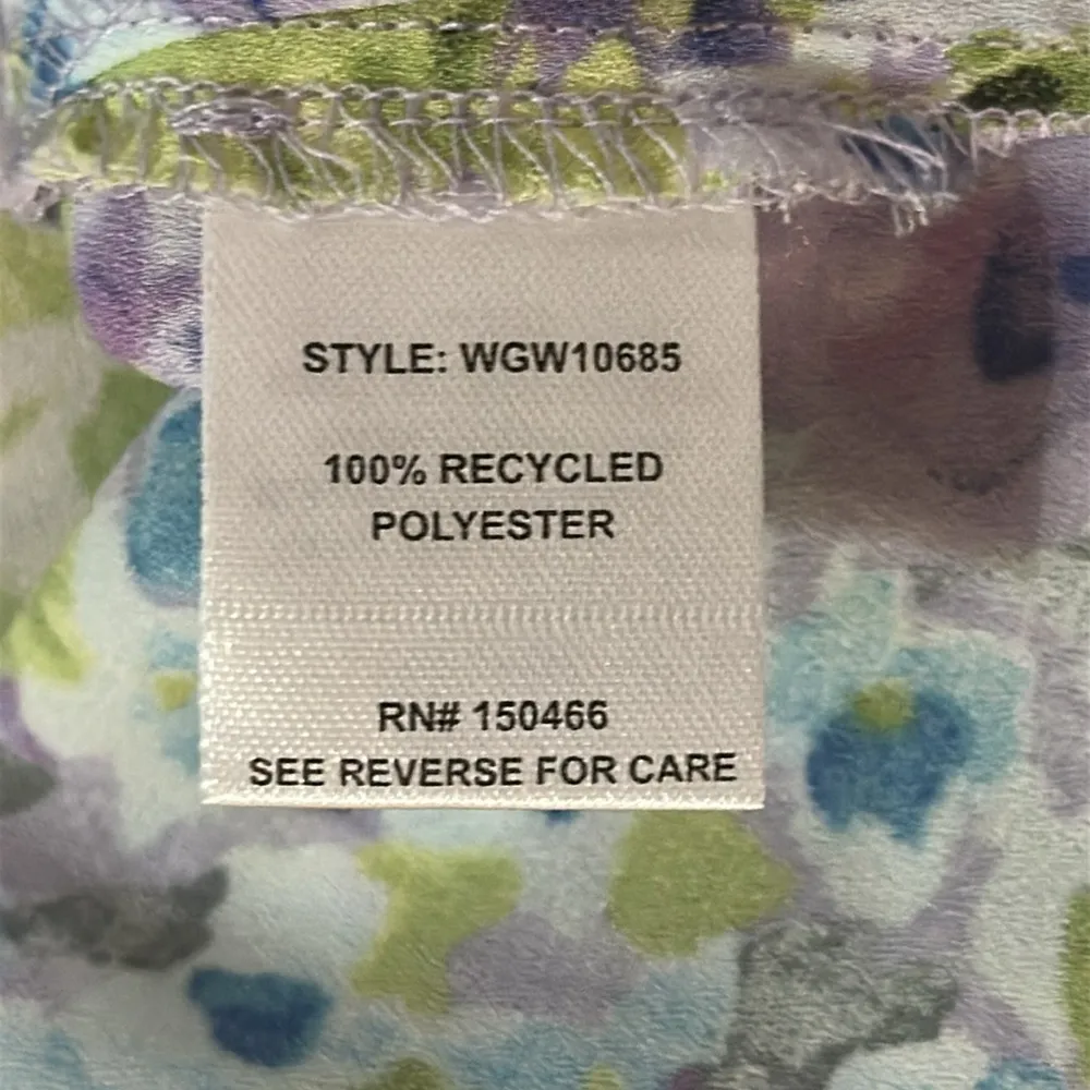 41 Hawthorn Multi Tone Floral Shell Top Sz L Green Size L - Image 7