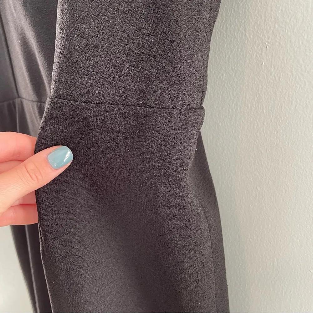 Dress the Population Monica Tea Length Trumpet Dress Black Large - Image 8