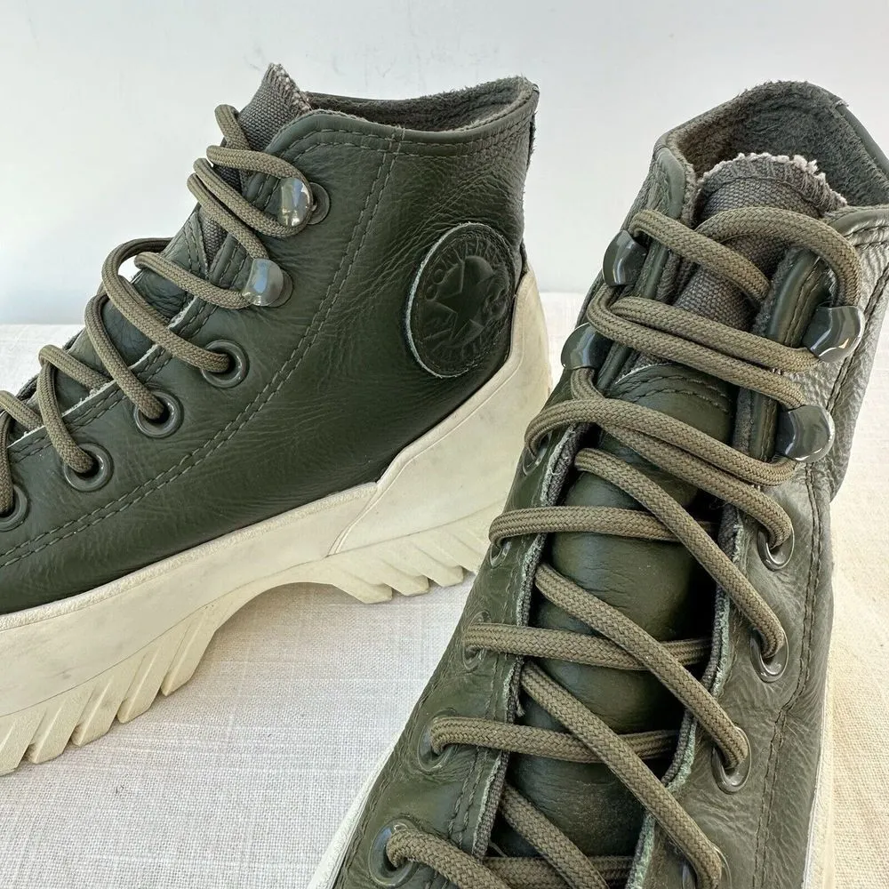 Converse CTAS Lugged‎ Winter 2.0 High Cargo Khaki Olive Women's Size 5.5 - Image 8