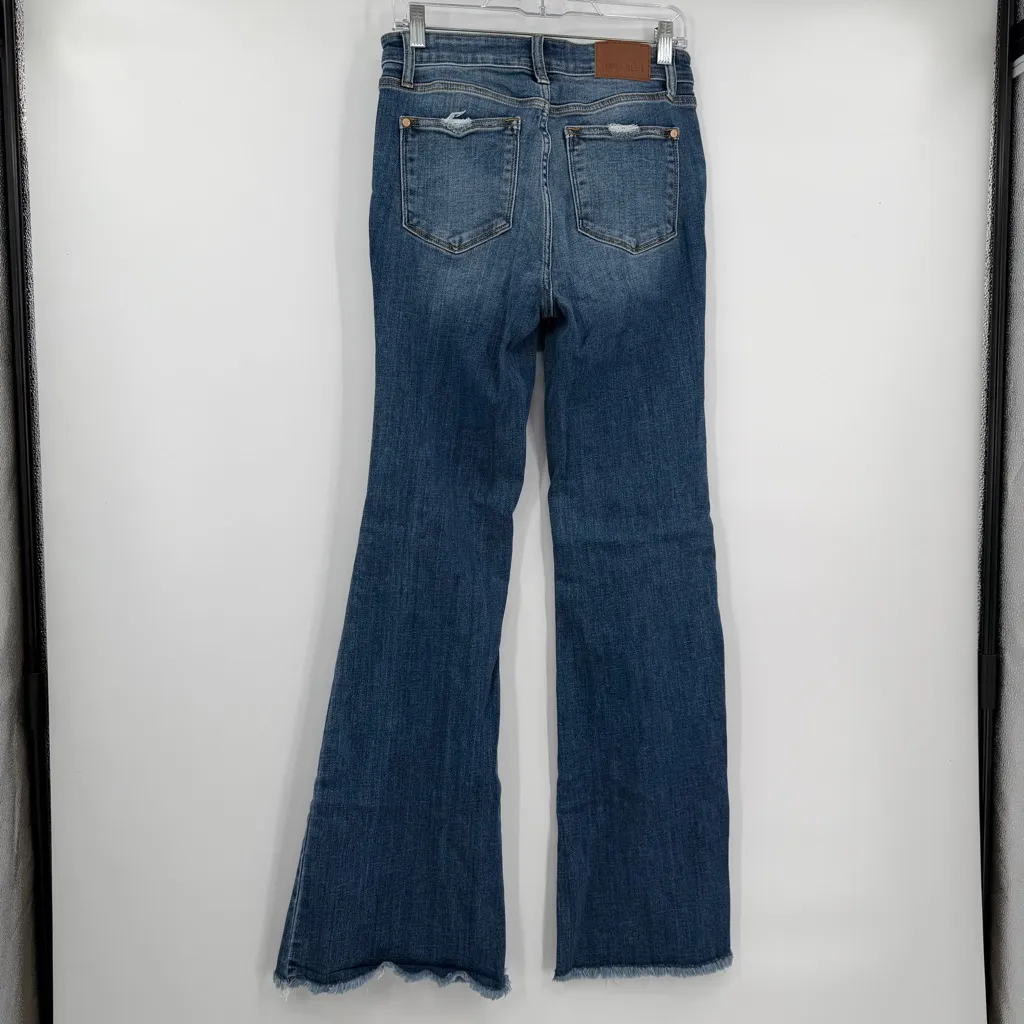 Judy blue button fly flare jeans 7/28 - Image 2