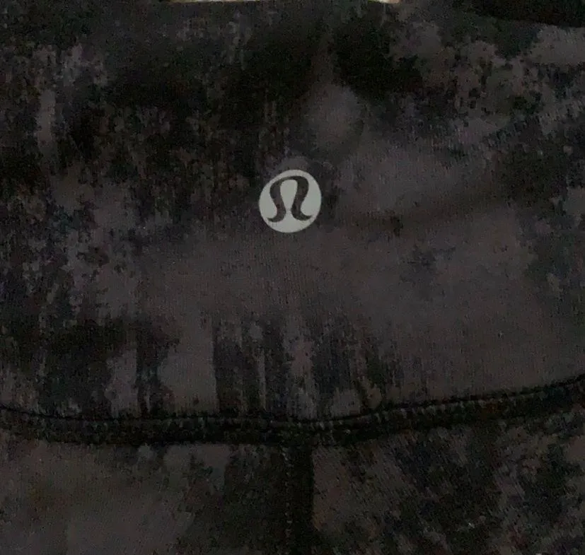 Gray and Black Tie Dye Cropped Leggings - Image 2