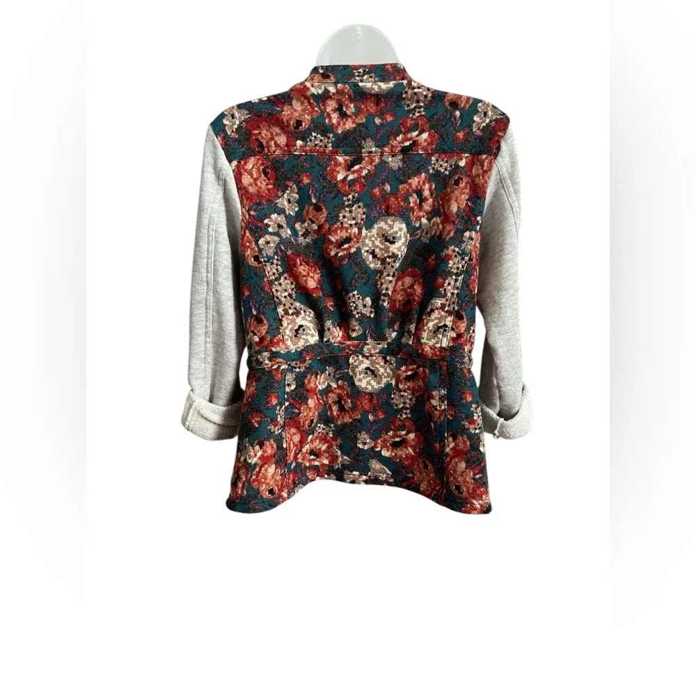 Anthropologie Saturday Sunday Women's Delwyn Floral French Terry Jacket Size M - Image 8