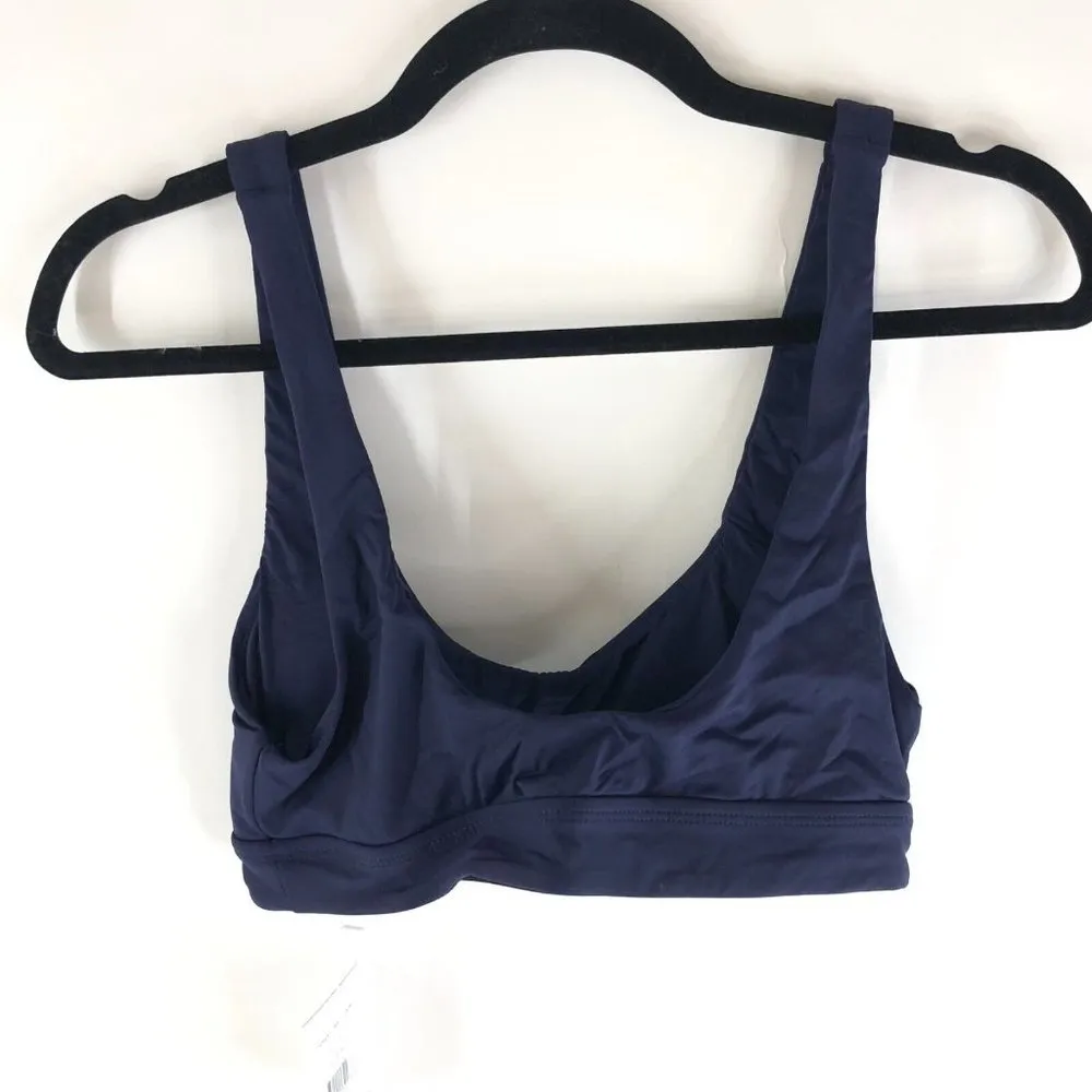 Andie Swim Ventura Bikini Top Scoop Neck Removable Cups Navy Blue XS - Image 4