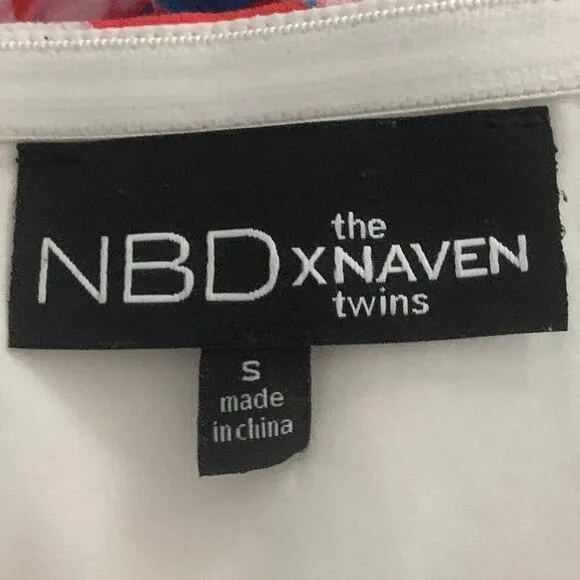 NBD x the Naven Twins Sahara High Neck Halter‎ Dress Size Small White - Image 7