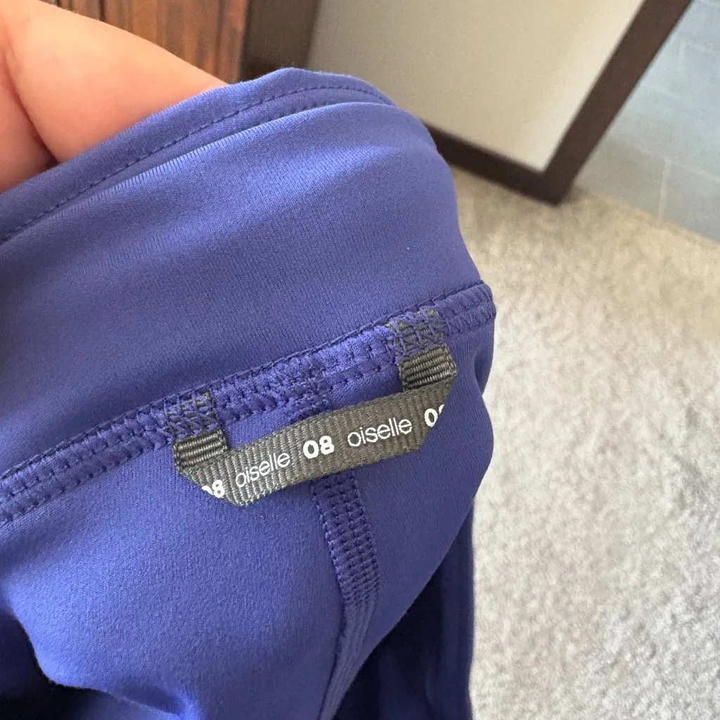 Oiselle Shorts Womens 8 Blue Active Workout Pull On Pockets Running Lined - Image 4