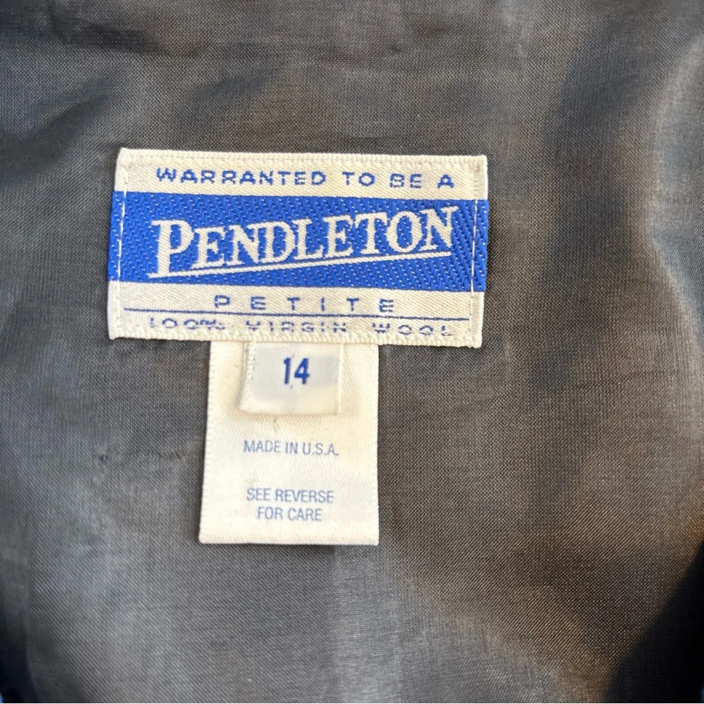 Pendleton 14 Petite Wool Plaid and paisley vest old money elevated basic - Image 2