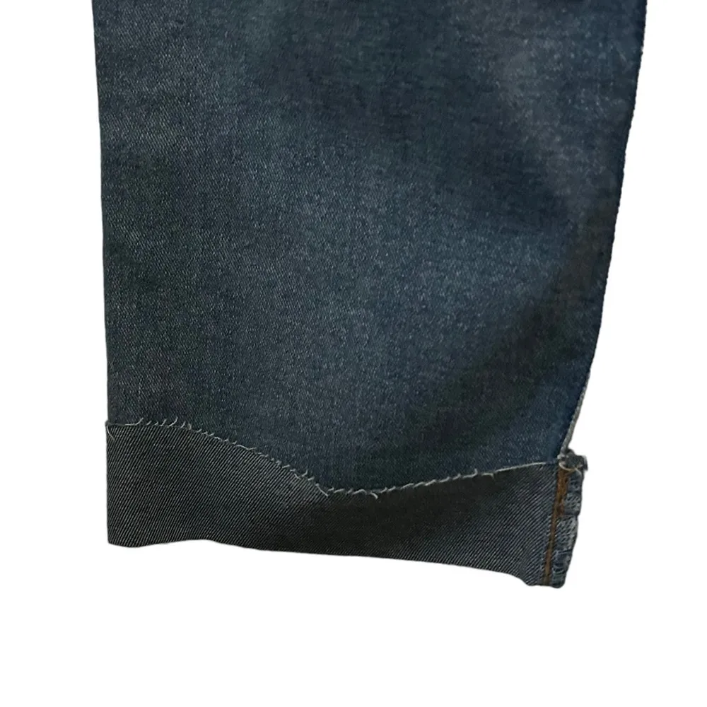 Medium Wash High-Rise Vintage Straight Size 18 Cuffed Jeans. - Image 5