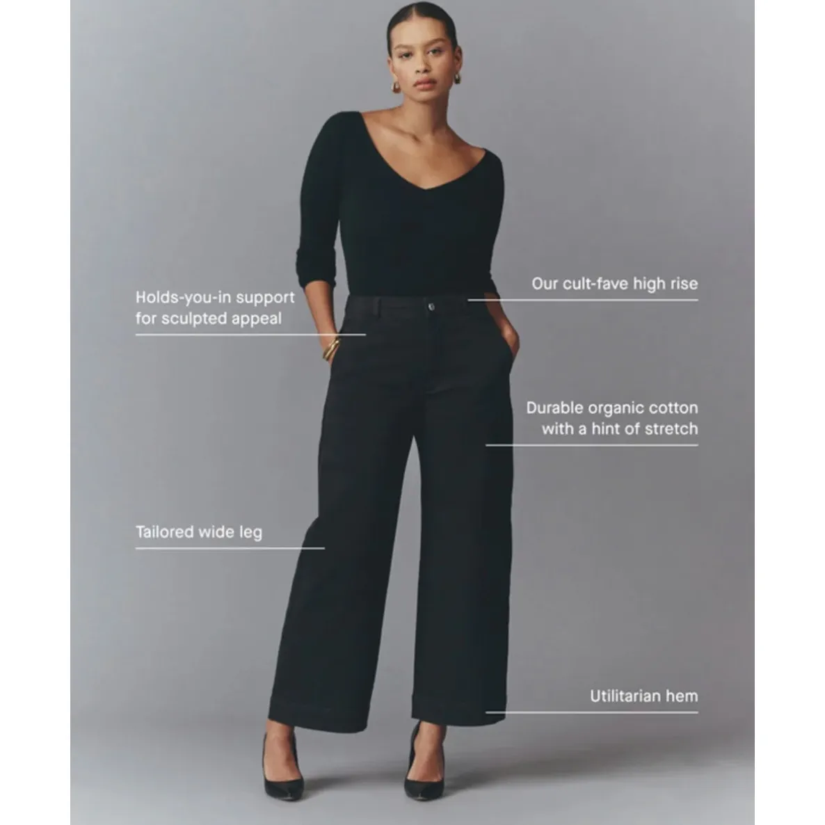 Everlane The Utility Wide-Leg Pant in Black - Image 7
