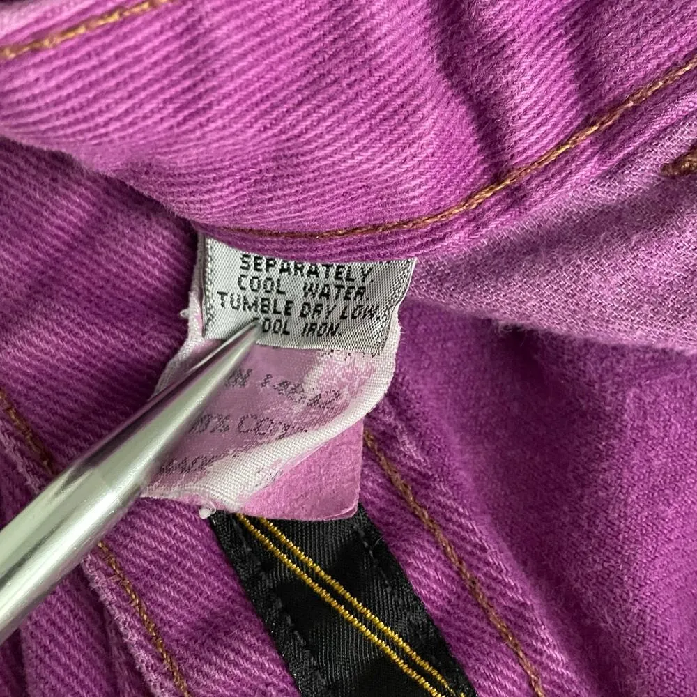 Vintage 80s 90s Purple Girbaud Baggy Tapered Ankle Denim Jeans womens 7 8 26 - Image 14