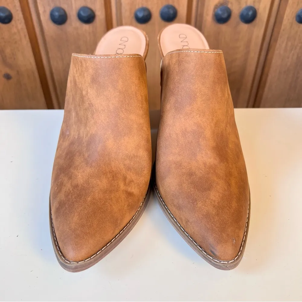 Abound NEW!  Maya Block Heel Mule Cognac HIGHLY RATED! Size 9M - Image 2