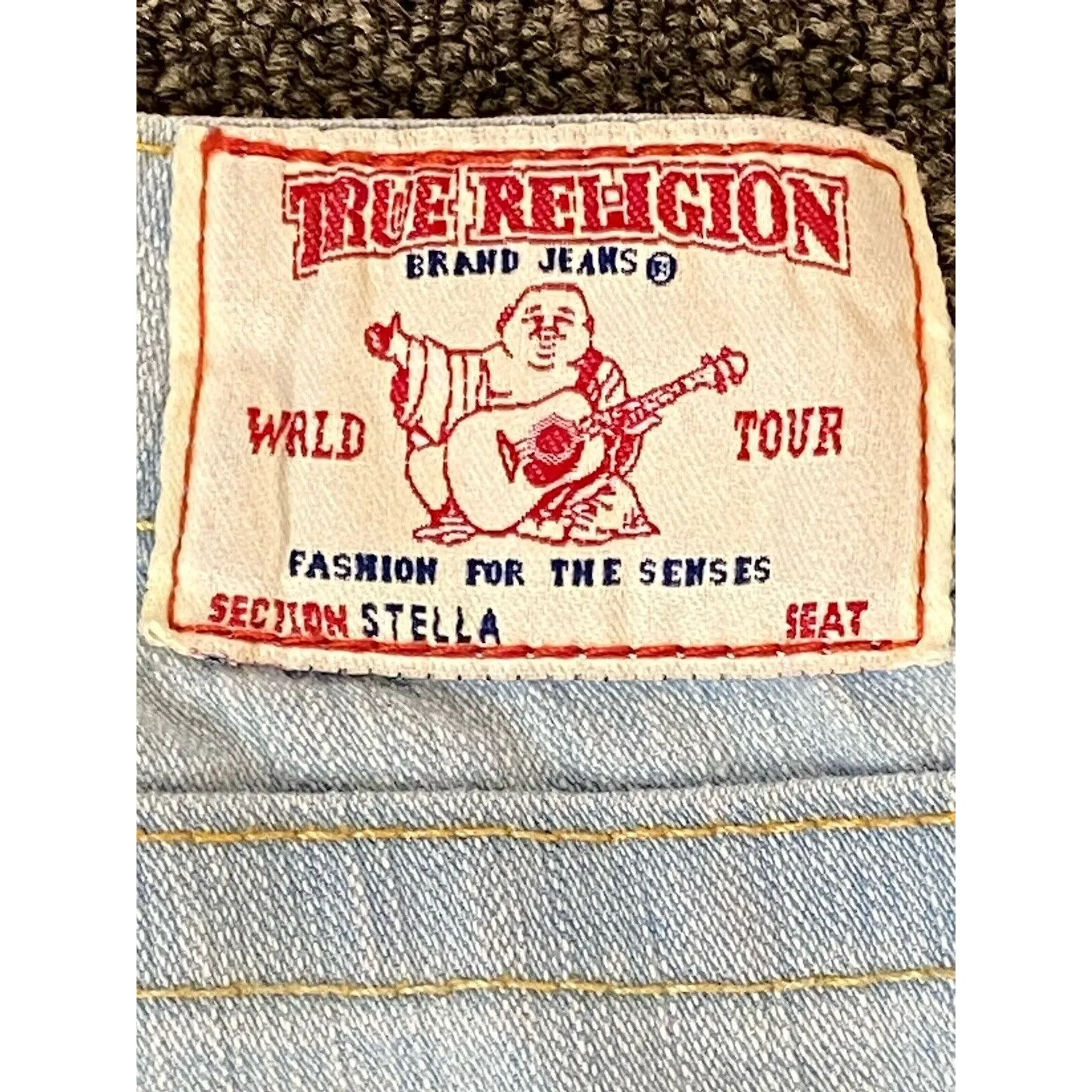 True Religion Stella Jeans Women’s Light Blue Light Wash Straight Low Rise Sz 30 - Image 14