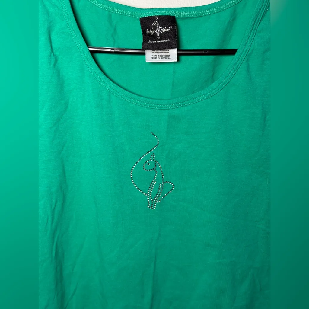 NOS Y2K Baby Phat Rhinestone Cat Tee McBling Plus Size 2XL Bling Revival Glam - Image 9