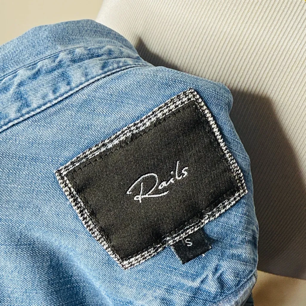 Rails Silver Studded Chambray Button Down Shirt - Image 3