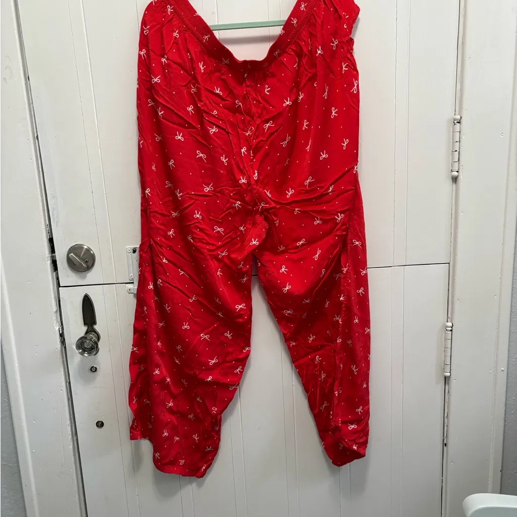 Aerie Red Bow Pajama Pants - Image 3