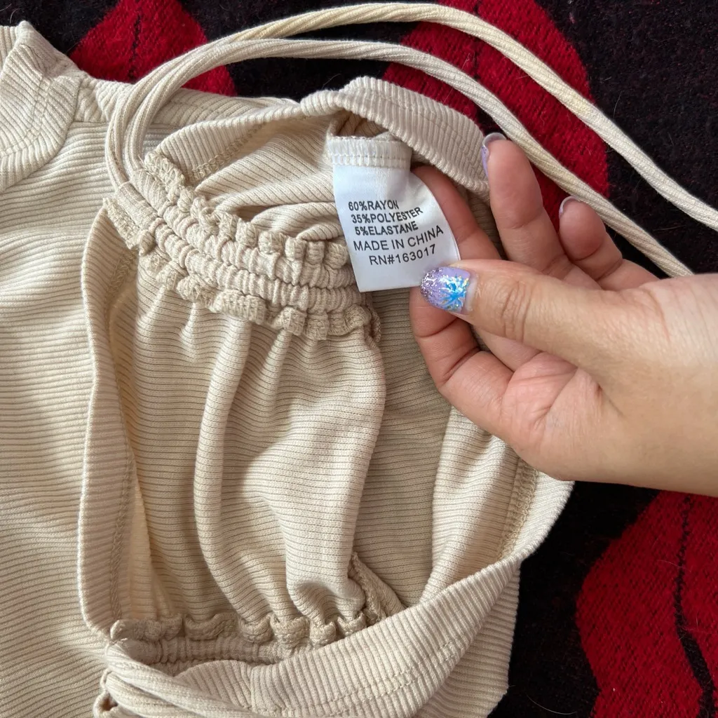 Princess Polly stormi beige corset crop top 0 - Image 5