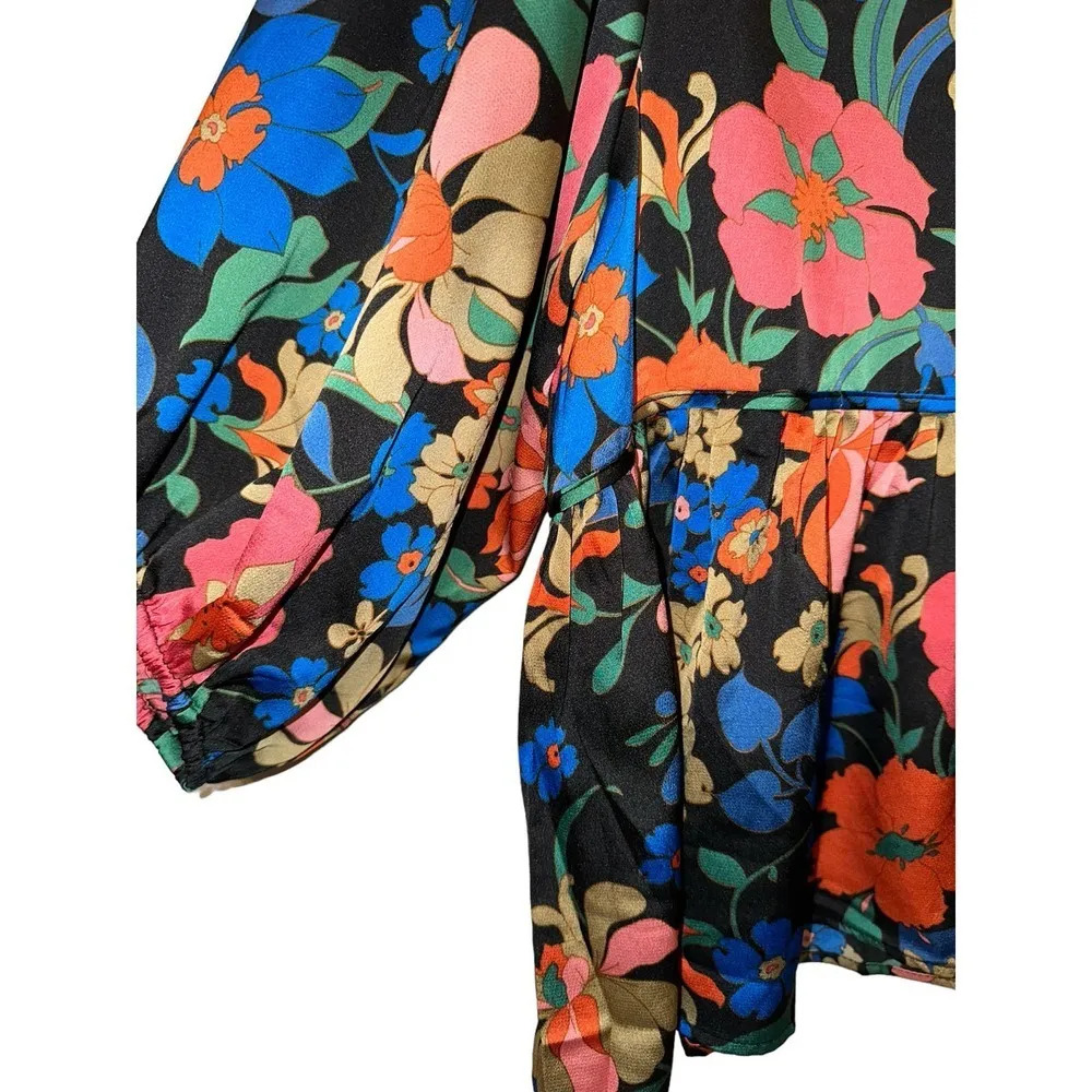 Umgee Spring Into Fall Floral Boho Top Size XL - Image 4