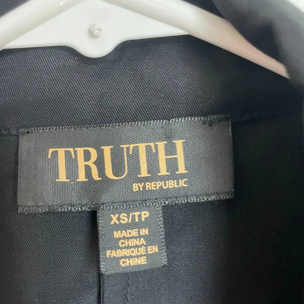 Truth by Republic black blazer open front jacket cardigan size XS - Image 6