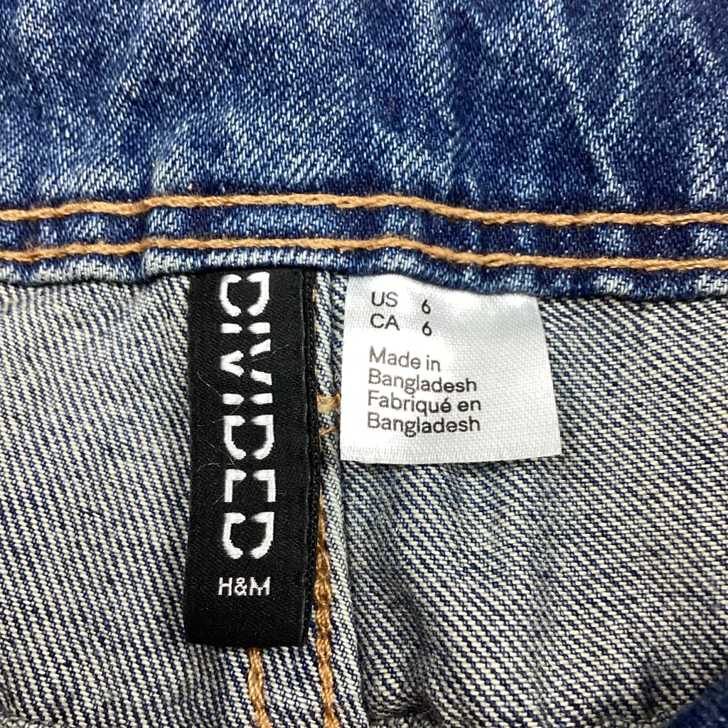 Denim Jean Distressed Divided Shortalls Shorts - Image 3