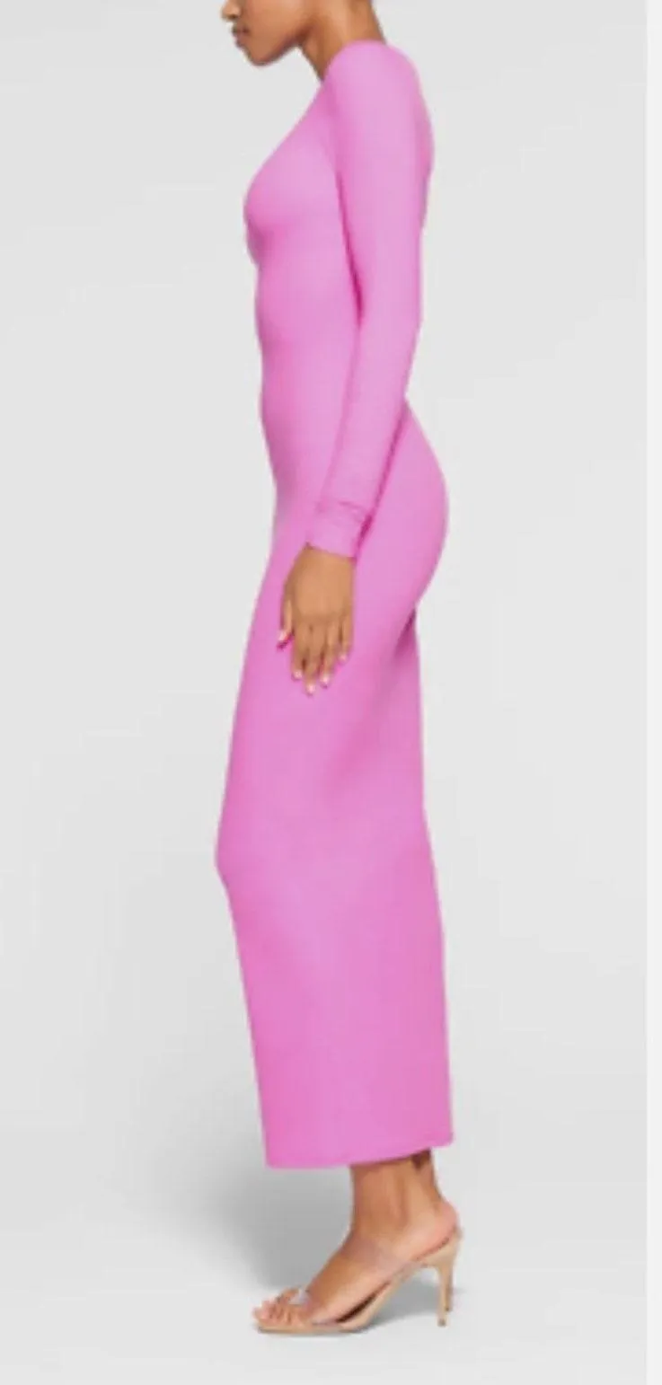 Rare SKIMS Fits Everyone maxi dress in neon orchid pink - Image 9