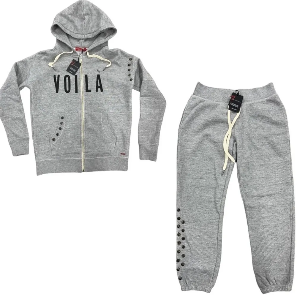 Deconstructed Zip Up Hoodie VOILA New with Tags Size Small - Image 3