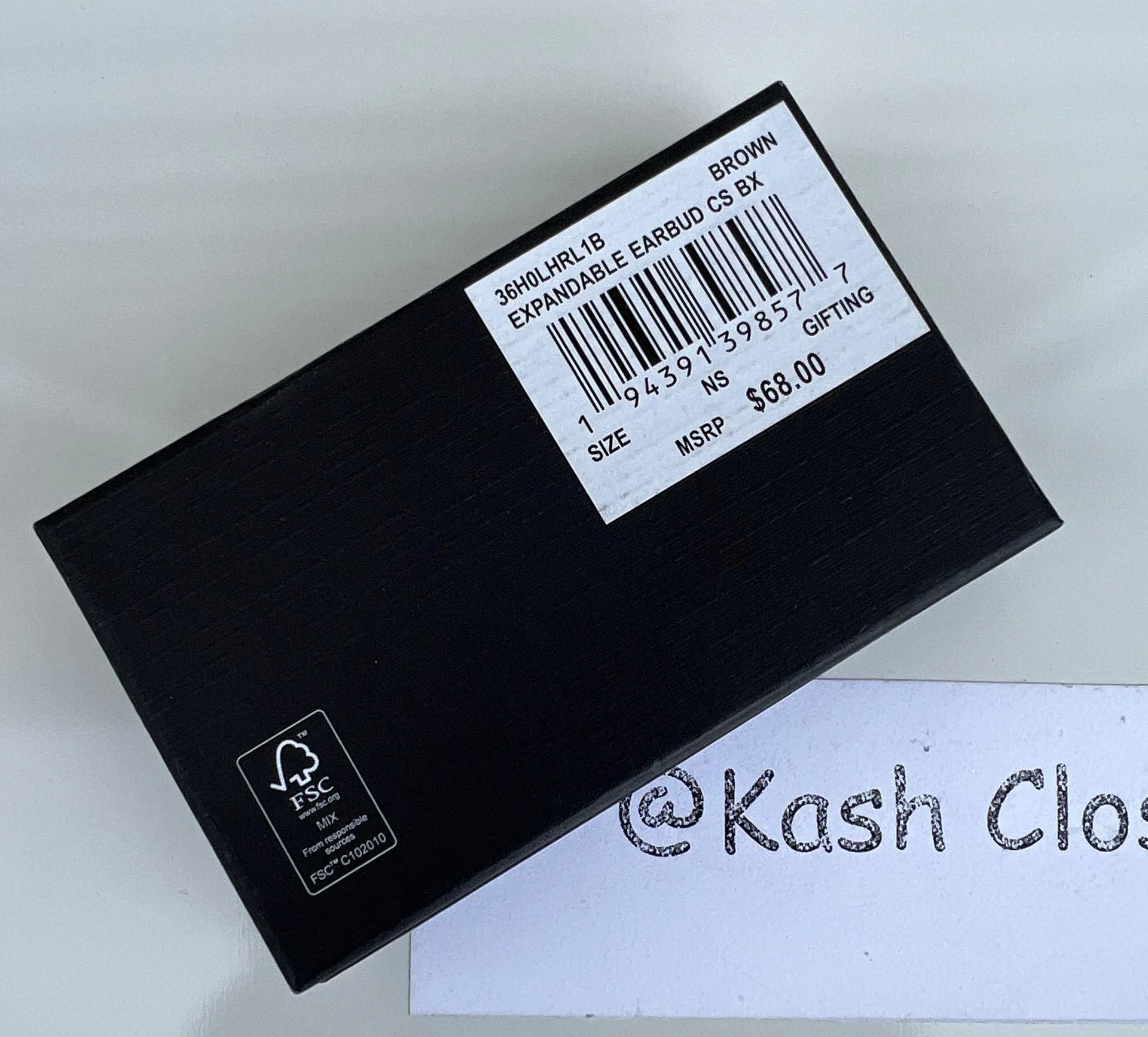 MENS Logo Earbud Case -Brown - Image 3