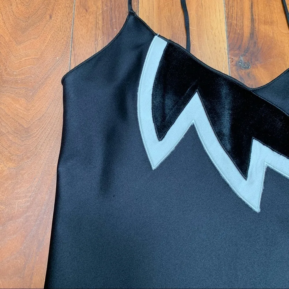 Giorgio Armani Black Spaghetti Strap Satin Tank Top size Small - Image 6