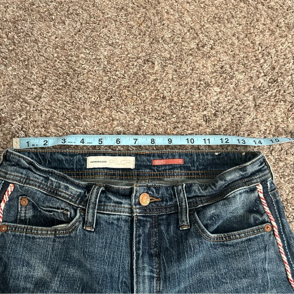 Anthropologie Pilcro Women’s Slim Boyfriend Jeans Side Rope Design Sz 27 - Image 11