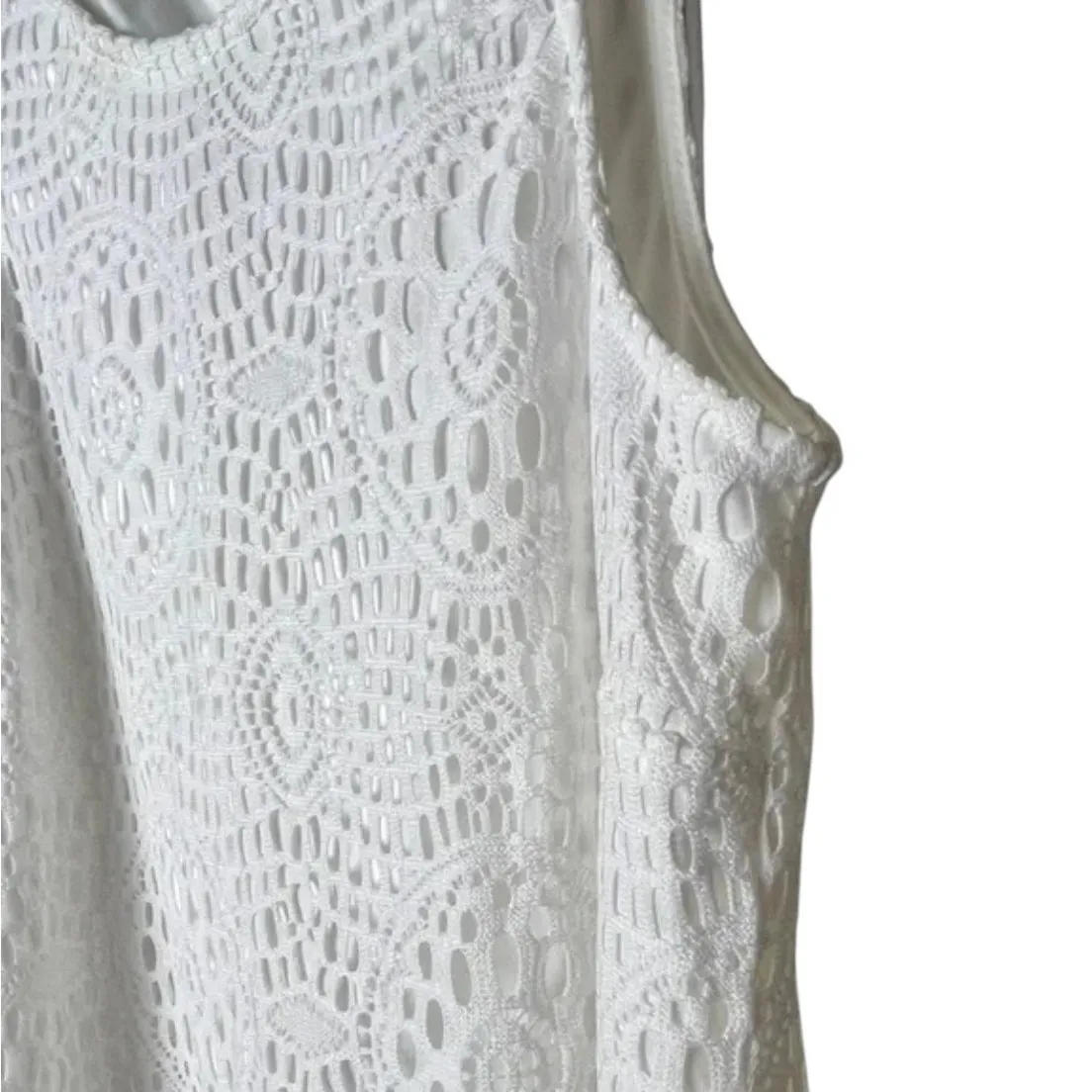 Speechless Ivory White Crochet Lace Sleeveless Dress Women S Summer Casual Party - Image 2