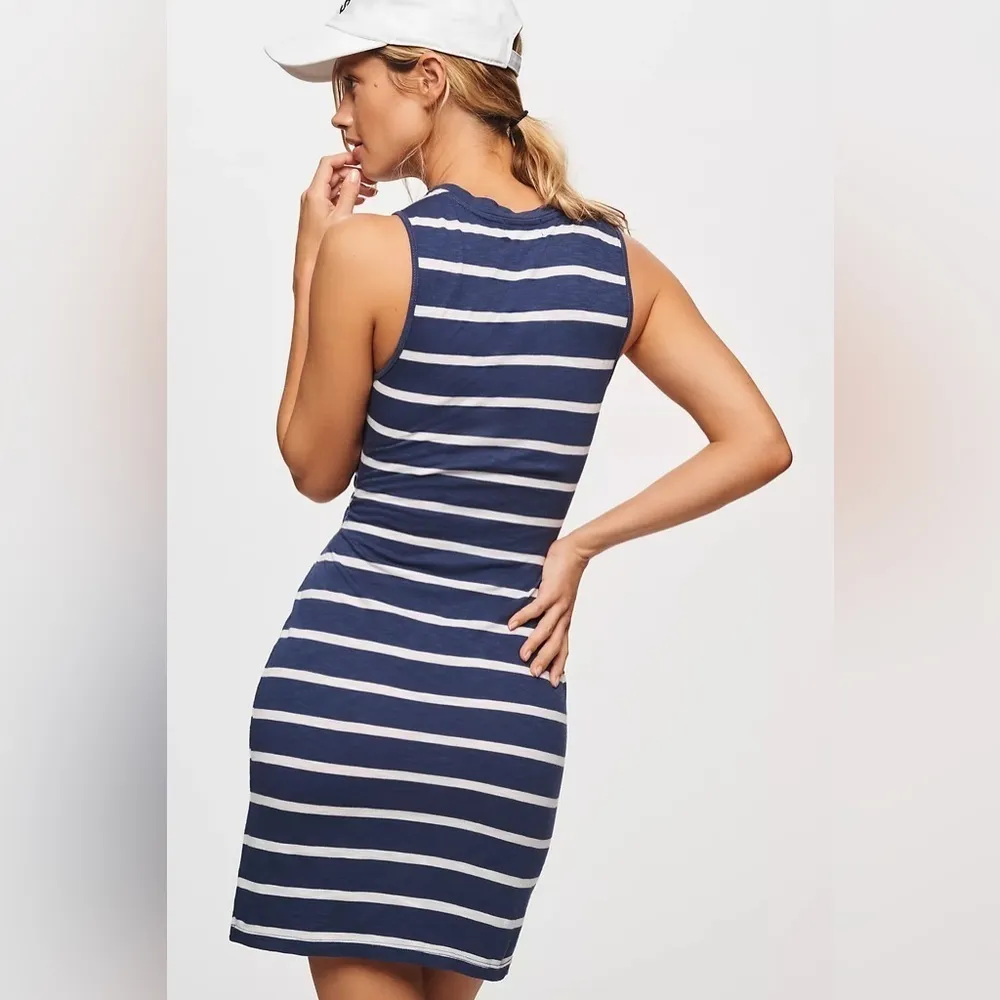 Anthropologie T.La Twisted Cutout Dress Blue Size L - Image 2