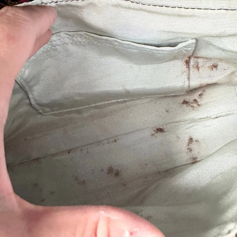 Tysabel NY Fabric Multicolored Quilted Woven Top Flap Y2K Shoulder Bag Vintage - Image 9