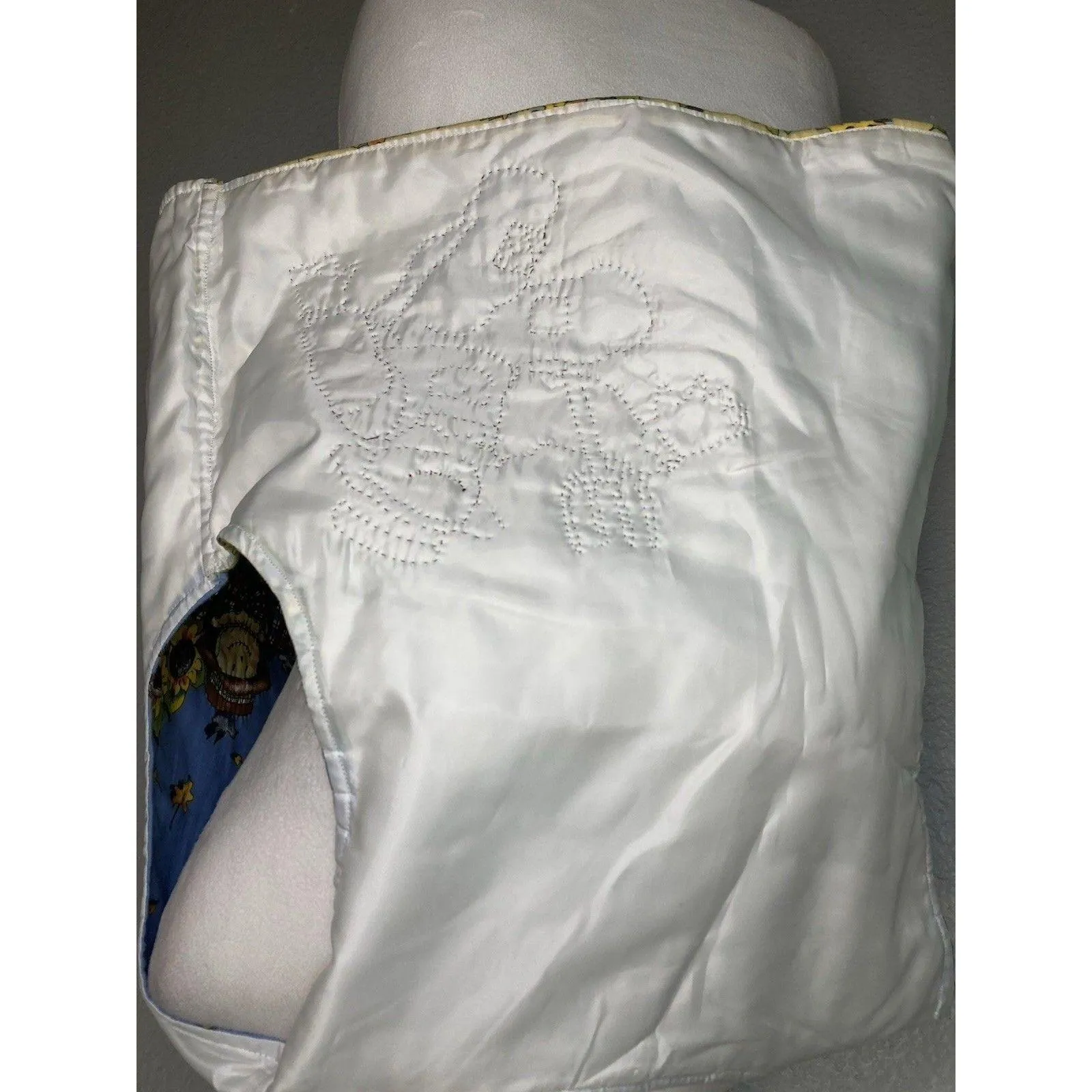 Autumn Handmade Open Vest M/L Scarecrow Sunflower Granny Fall Grandma Teacher - Image 6