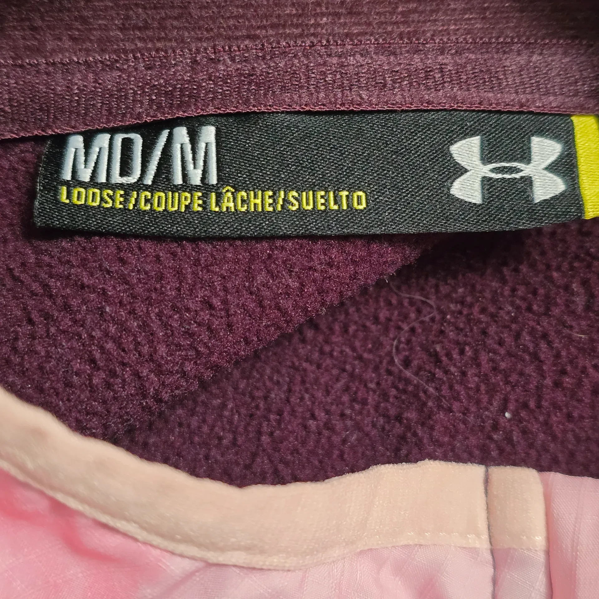 Under Armour Maroon Caliber 1/2 Zip Camo Detail Pullover Shirt Size Medium - Image 6