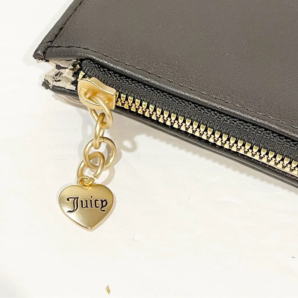 Juicy Couture Retro Vibe Dusty Blush Chocolate Bifold Wallet With‎ Pullout CC - Image 3