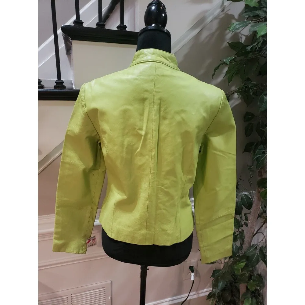 Wilsons Leather Maxima Womens Green Long Sleeve Full Zip Jacket Size Medium - Image 7