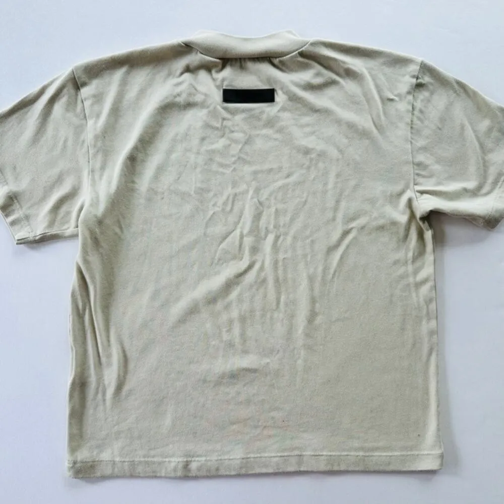 Essentials Fear of God Tee Shirt Beige Size Medium Boxy Short Sleeve Ladies - Image 7