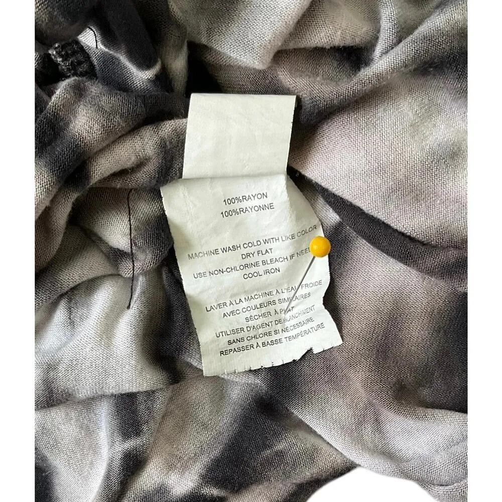 O'neill Black & Gray Smocked Midi Tie Dye Women Dress Size Small | 20-24 - Image 4