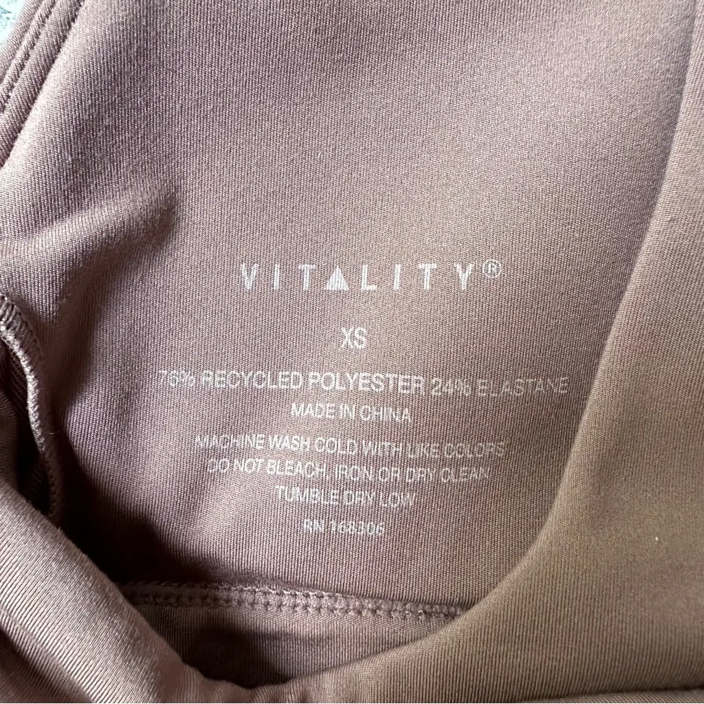 Vitality Racerback Sports Bra Women’s Size XS Balance Athletica Brown - Image 5