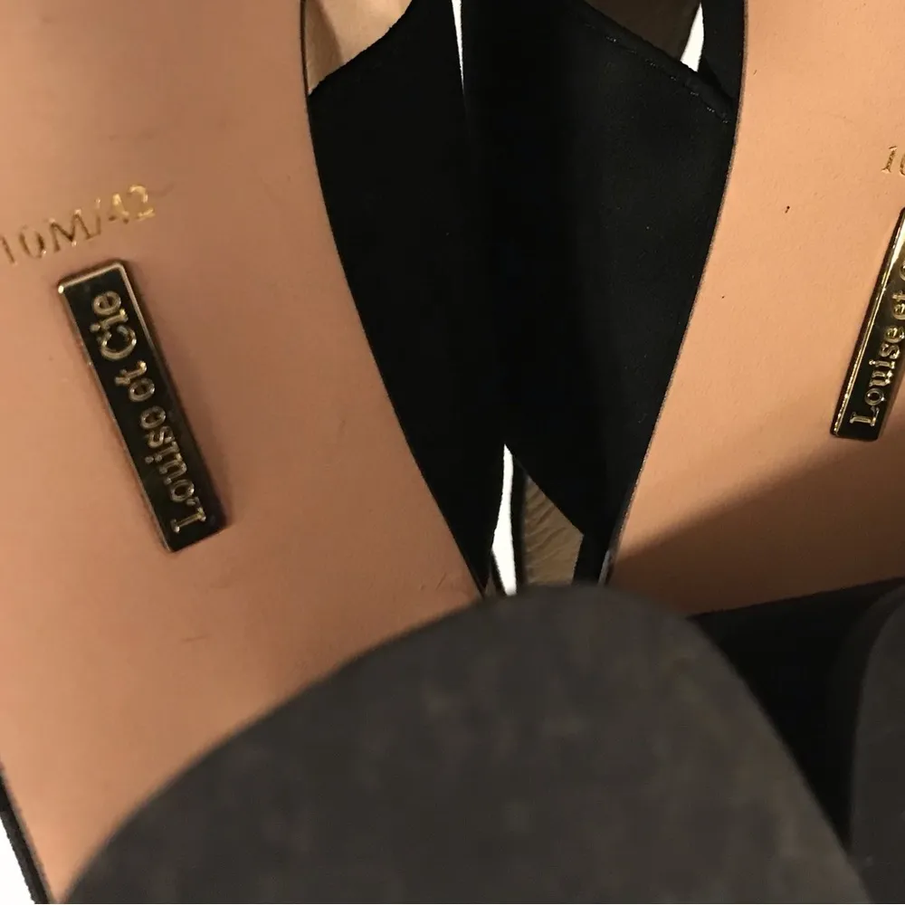 Louise et Cie Lo-Kamber suede black sling back block heel sandal size 10 M /42 - Image 9