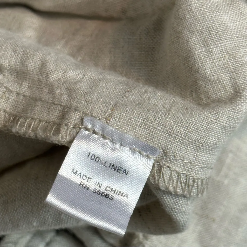 For Cynthia Women’s 100% Linen Cropped Wide Leg Pants Scalloped Hem Size 1X NWOT - Image 9