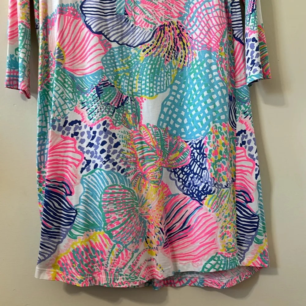 Lilly Pulitzer Ali Dress Roar of the Seas 3/4 Sleeve Casual Dress Size Medium - Image 4