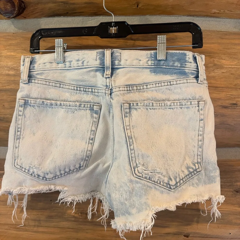 Abercrombie & Fitch Annie High Rise Distressed Jean Shorts - Image 2