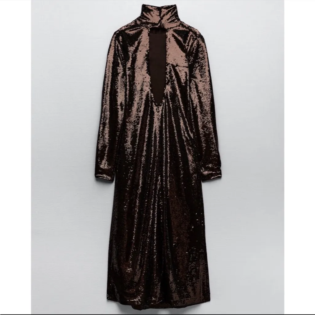 NWT ZARA BLOGGERS FAV LIMITED EDITION  ALL OVER SEQUINS MIDI DRESS - Image 14