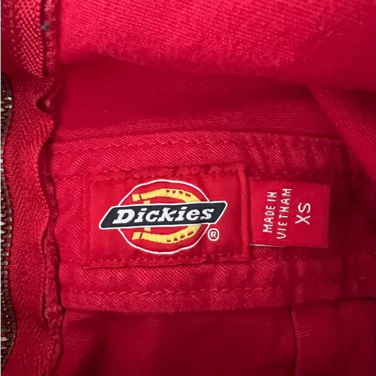 Dickies Overall Mini Dress Womens XS Cotton Stretch Pockets Utility Retro 90s - Image 5