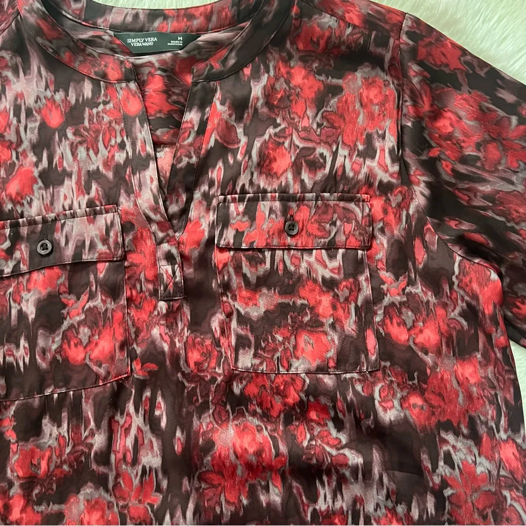 Simply Vera Vera Wang Abstract Print Blouse – Size M - Image 2