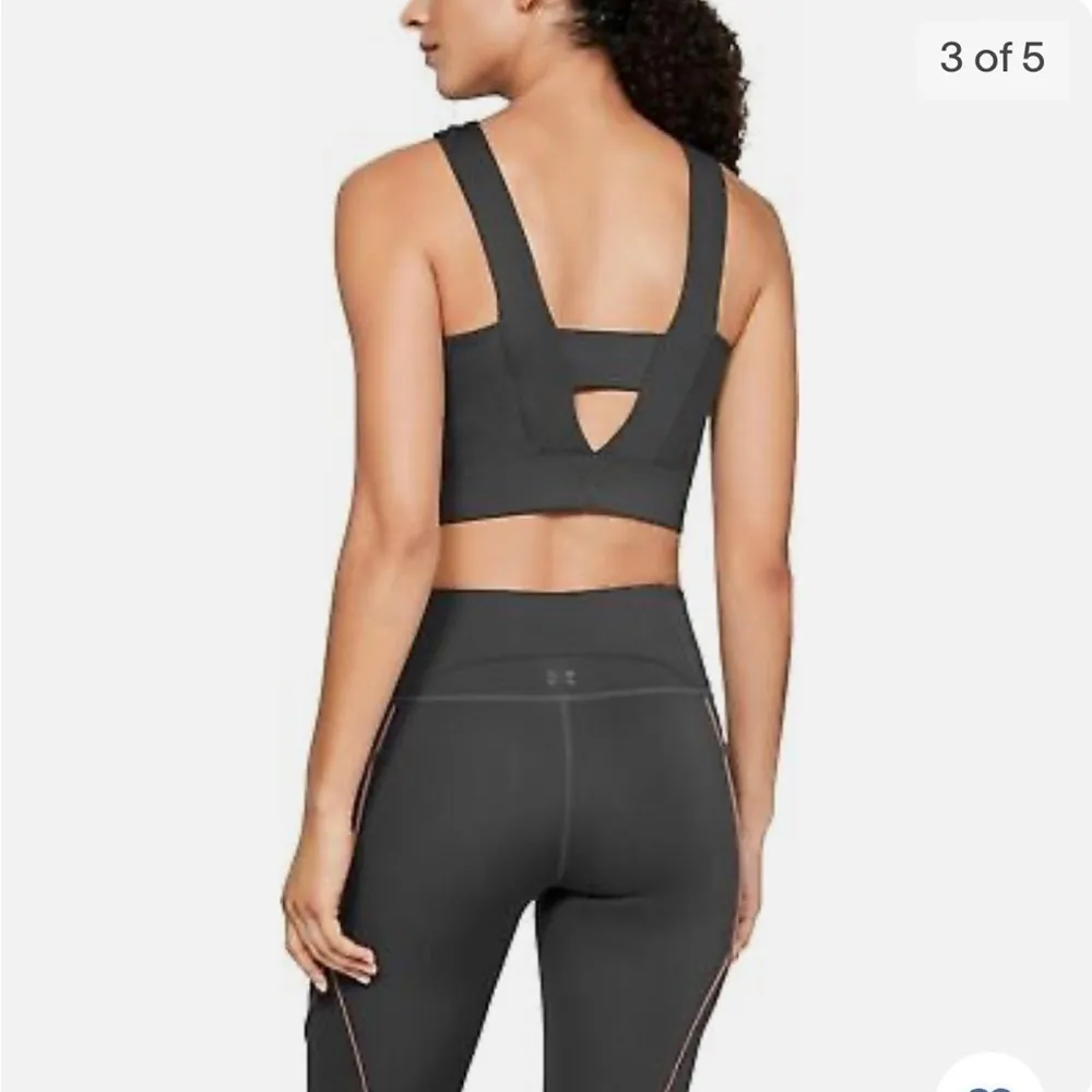 Under Armour Misty Copeland Asymmetrical Gray Sports Bra Crop Top Size Small - Image 3